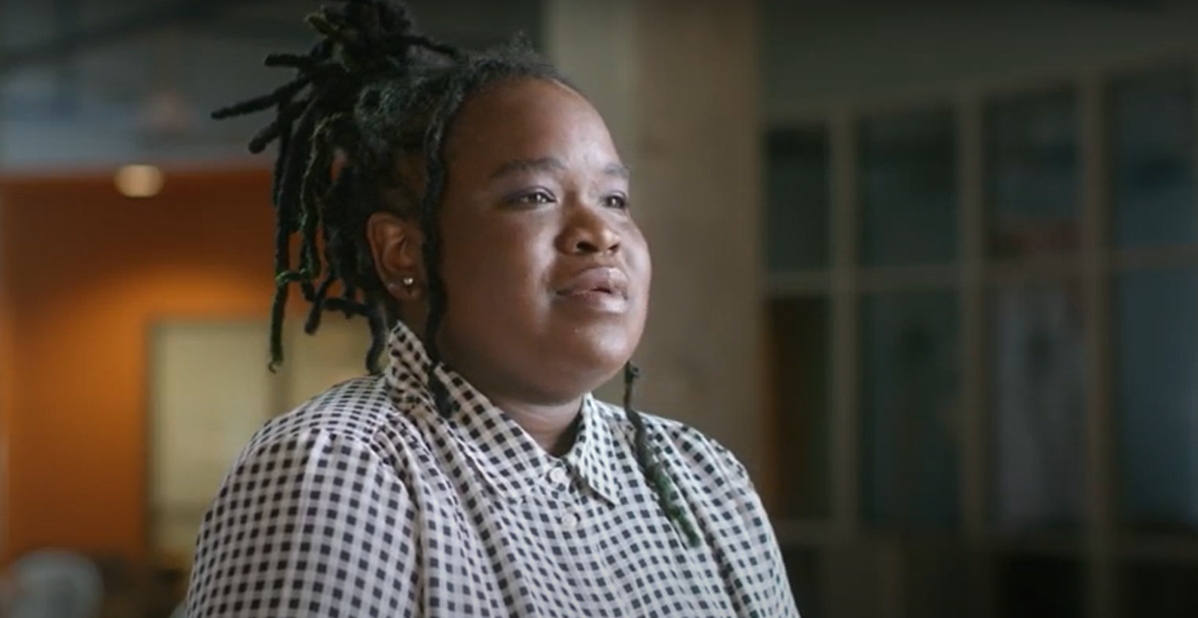 Brianna Griffin, Per Scholas Cincinnati graduate, during her interview
