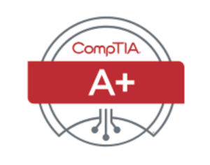 CompTIA and A+ certification badge logo.