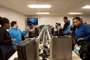 Learners in a training program classroom
