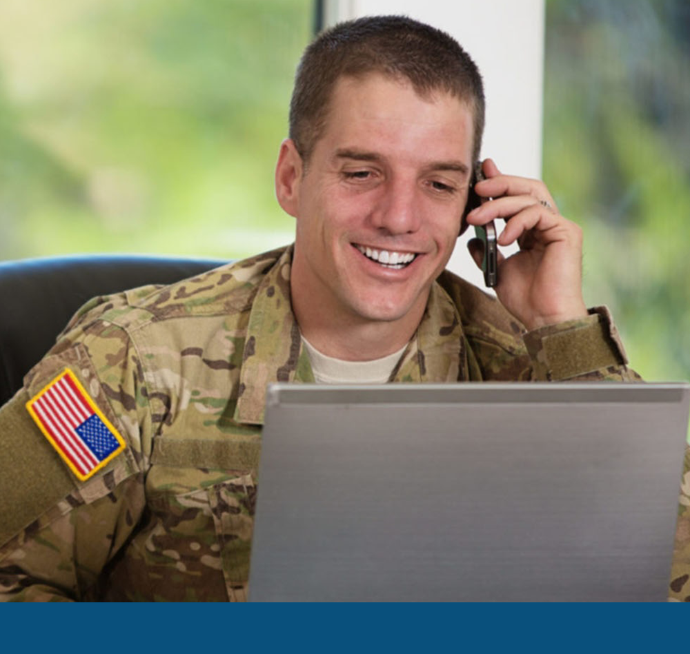 Per Scholas Vets in Tech Photo - A Soldier at a Computer