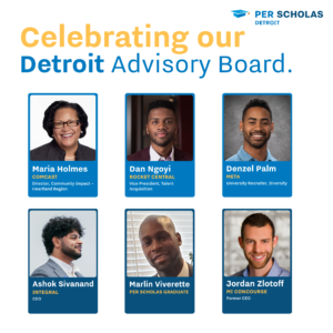 Per Scholas Detroit Advisory Board Members in grid on graphic